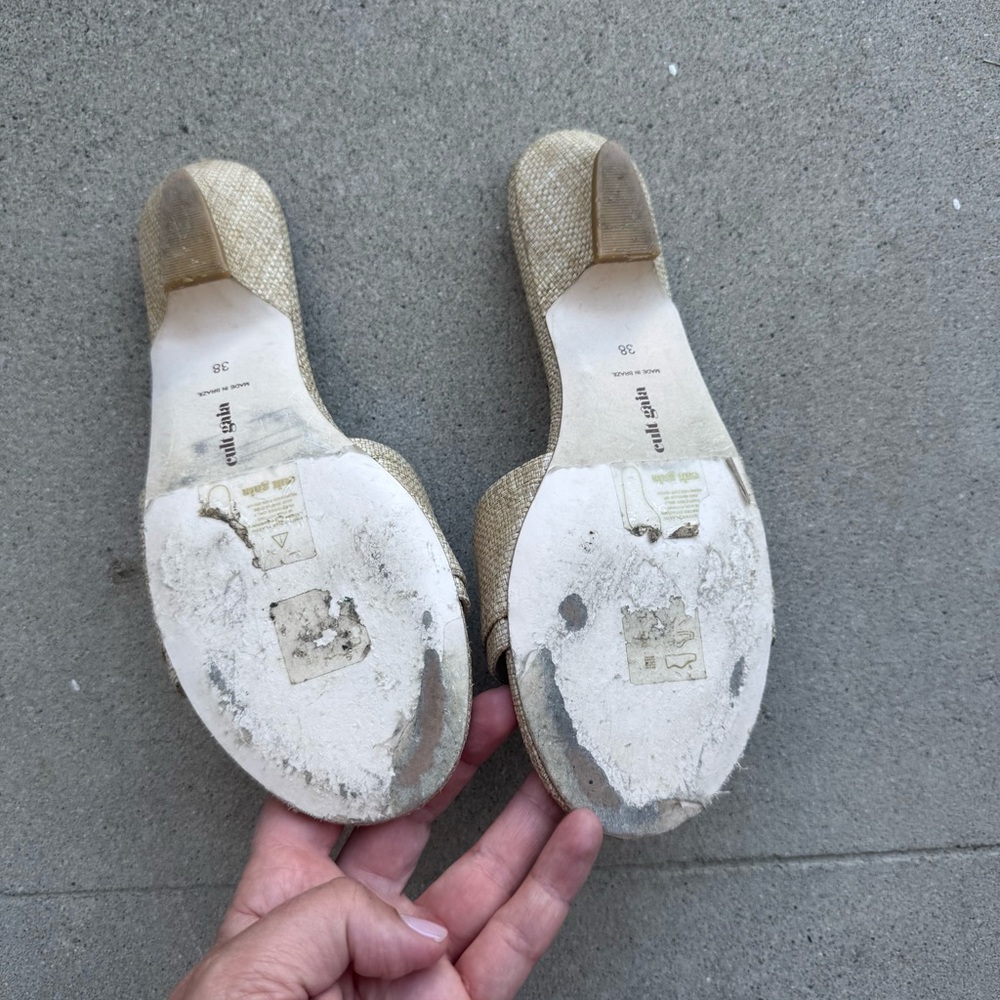 Cult Gaia Beige Sandals with Brown Accent - Picture 3 of 10